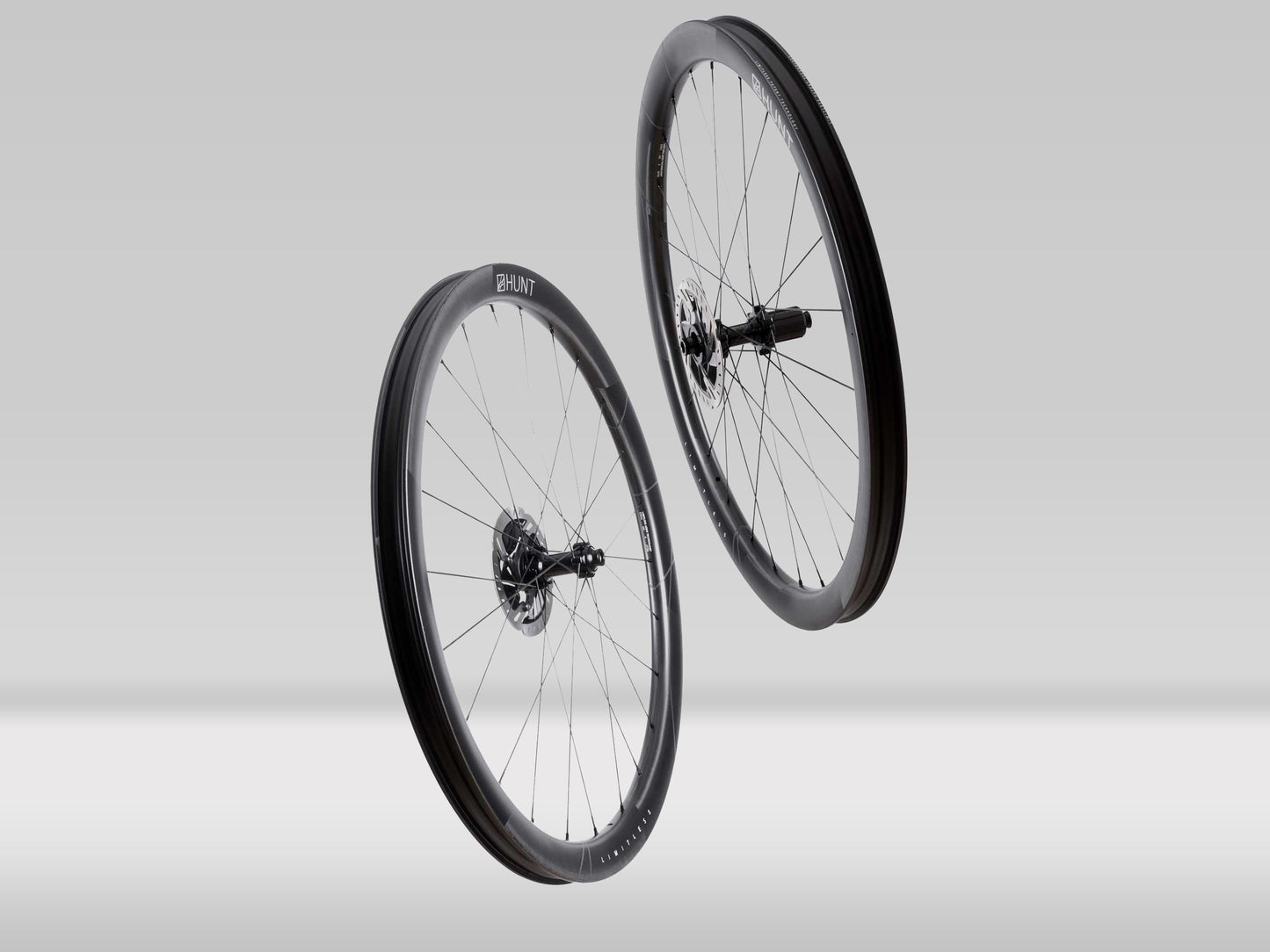 HUNT 40 Limitless Gravel Aero Wheelset — 1431g — Shimano Microspline