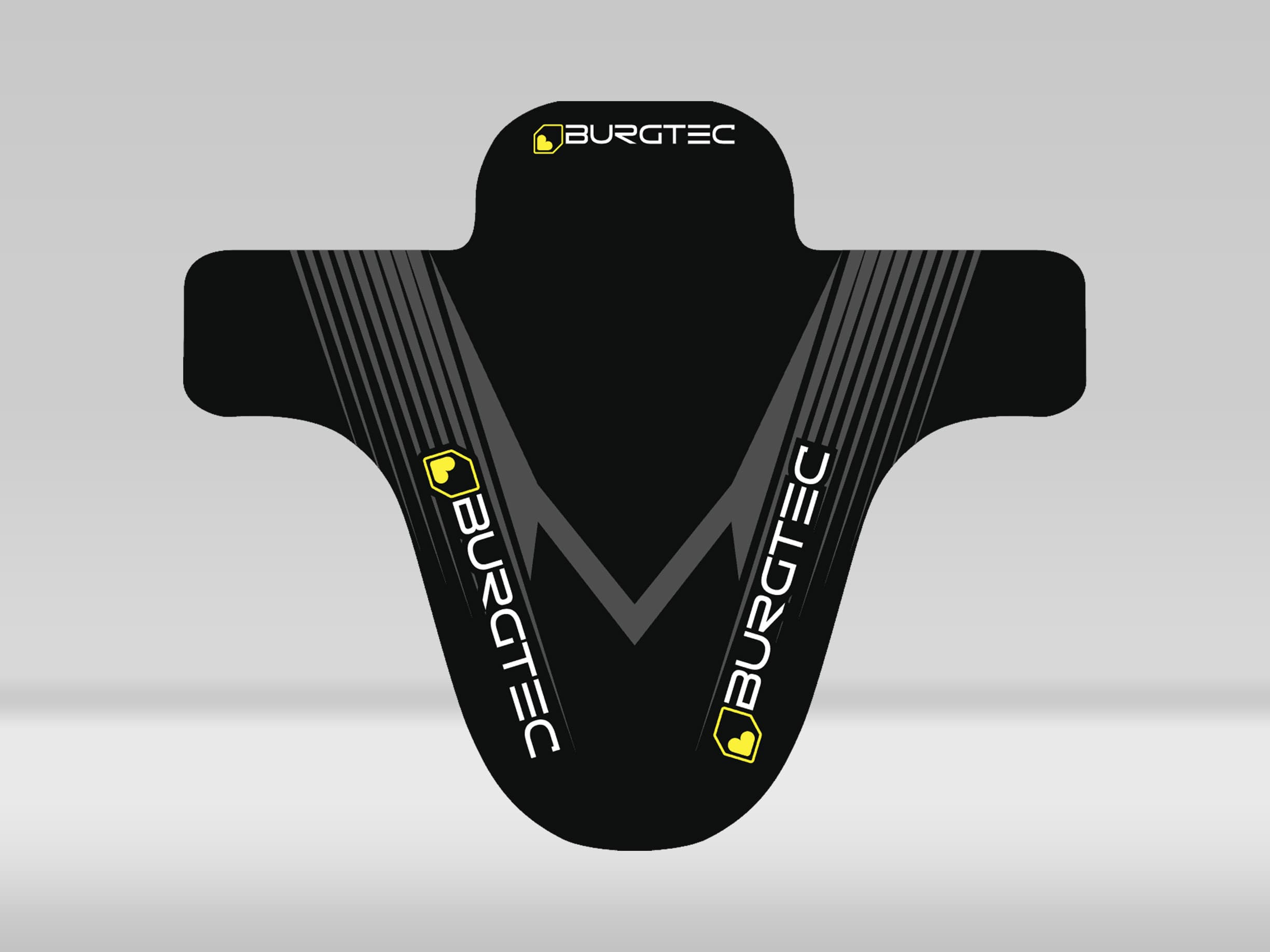 Burgtec Moto Mudguard Grey/Black Decal
