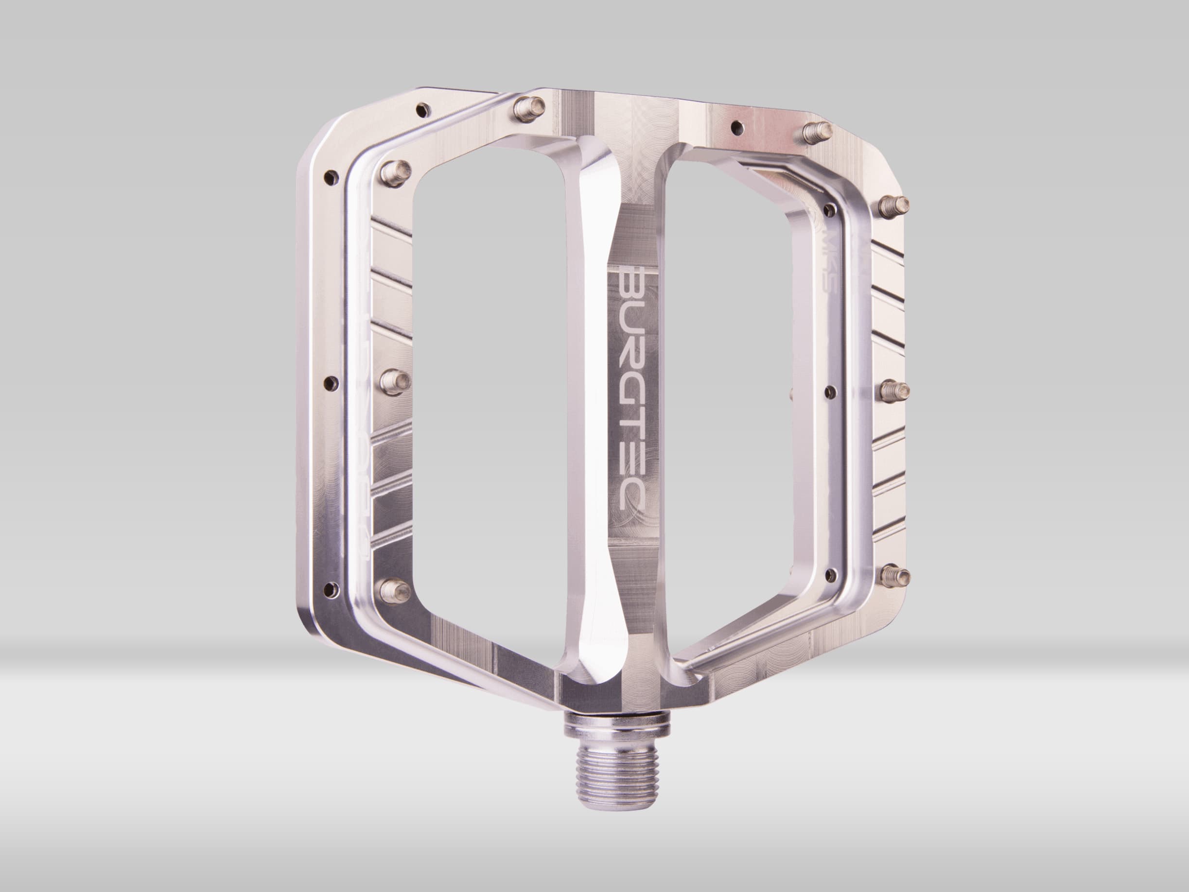 Burgtec Penthouse Flat MK5 Pedals Rhodium Silver