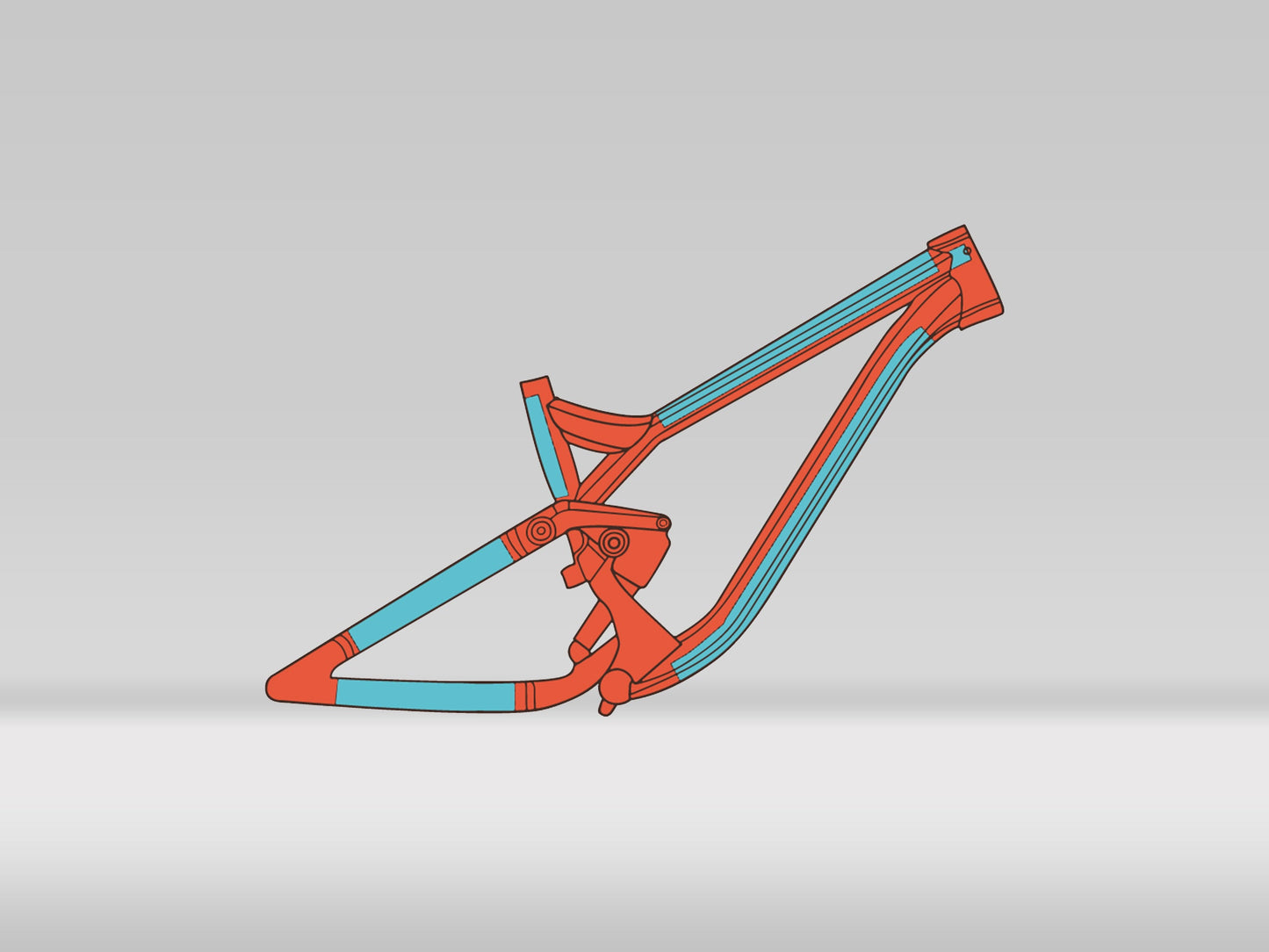 RideWrap Covered MTB Dual Susp Kit Gloss Ramskydd —  —