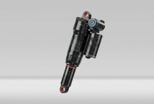 RockShox Super Deluxe på grå bakgrund