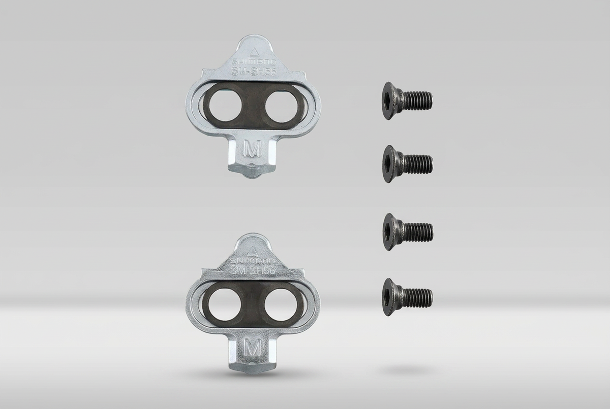 Shimano-klossar och skruvar med er studiobakgrund